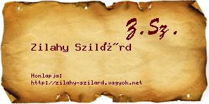 Zilahy Szilárd névjegykártya