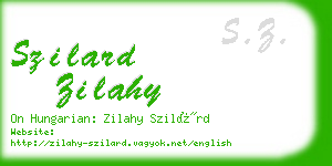 szilard zilahy business card